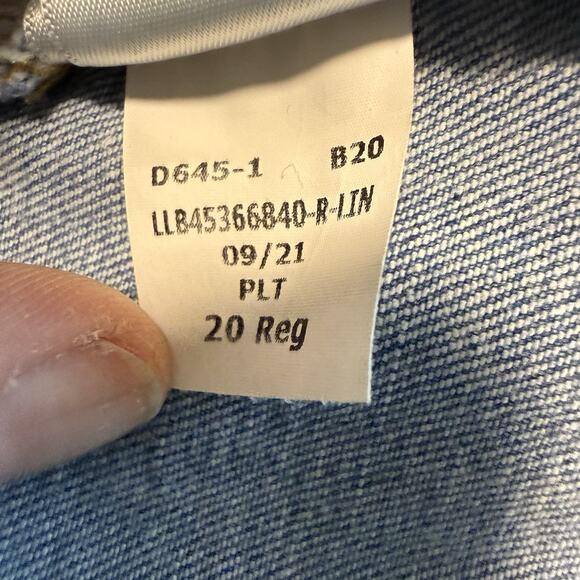 L.L. Bean Jeans Classic Fit Women’s Size 20 Regular Blue Stretch Denim Casual - Picture 6 of 7